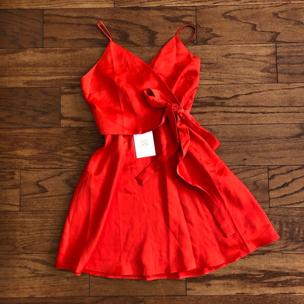 Wayf Vibrant Red mini dress